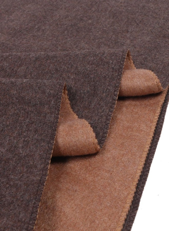 TZ Promise Womens Travel Scarf Warm Cashmere Feel Two-Tone Reversible Shawls and Wraps for Winter (Brown) - Image 4